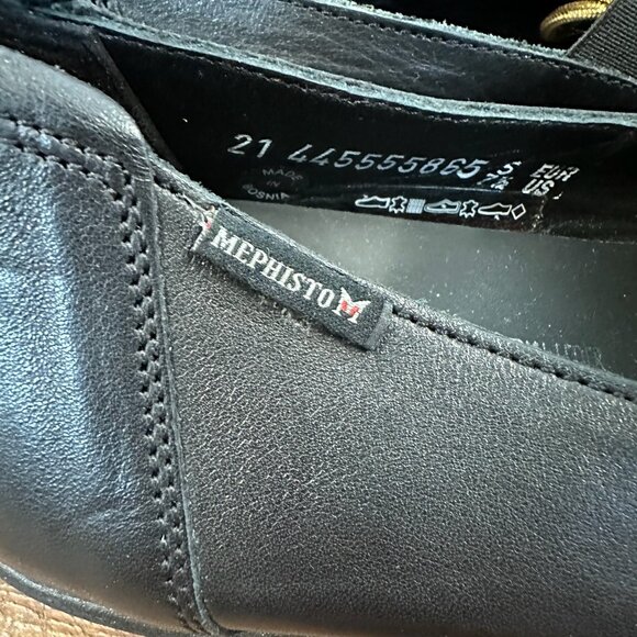 Mephisto Korie Black Leather Slip-On Shoe 7.5 - Picture 11 of 12